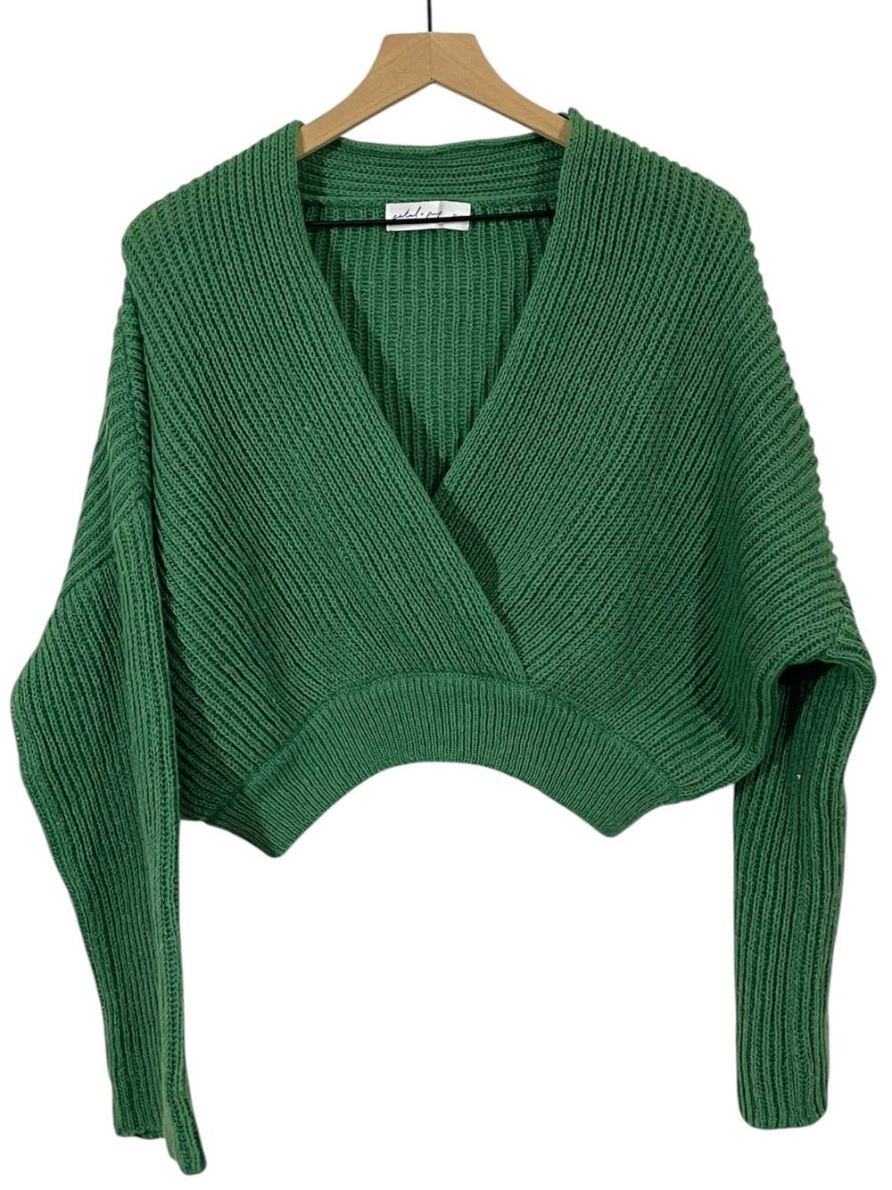Petal & Pup Brinley Crop Sweater - Green - Large
